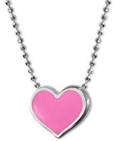 【送料無料】 アレックス ウー レディース ネックレス・チョーカー・ペンダントトップ アクセサリー Enamel Heart 16" Pendant Necklace in Sterling Silver Pink
