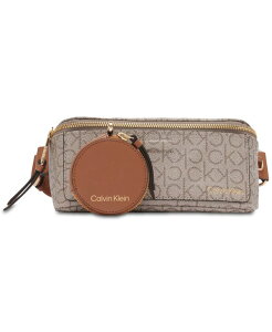 JoNC fB[X obO {fBobOEEGXg|[` Calvin Klein Millie Signature Convertible Belt Bag with Zippered Coin Pouch Almond Khaki/Caramel J[L