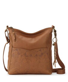 【送料無料】 ザサック レディース ショルダーバッグ バッグ Women's Lucia Leather Crossbody Tobacco Floral Emboss