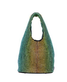 【送料無料】 ニナ レディース ハンドバッグ バッグ Women's All Over Crystal Satchel Bag Rainbow