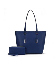 【送料無料】 MKFコレクション レディース ハンドバッグ バッグ Mina Handbag Set Women's Tote Bag and Wristlet Wallet by Mia K Navy blue