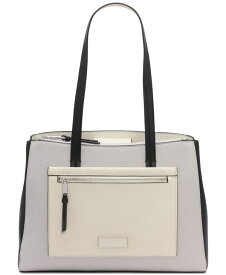 【送料無料】 カルバンクライン レディース トートバッグ バッグ Hadley Colorblocked Large Triple Compartment Tote Dove/black/white