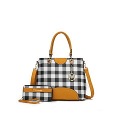 【送料無料】 MKFコレクション レディース ハンドバッグ バッグ Gabriella Checkers Handbag with Wallet by Mia K. Mustard