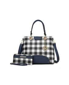 【送料無料】 MKFコレクション レディース ハンドバッグ バッグ Gabriella Checkers Handbag with Wallet by Mia K. Navy blue