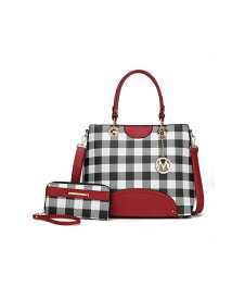【送料無料】 MKFコレクション レディース ハンドバッグ バッグ Gabriella Checkers Handbag with Wallet by Mia K. Red