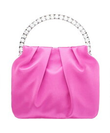 【送料無料】 ニナ レディース ハンドバッグ バッグ Crystal Handle Satin Pouch Bag Ultra Pink