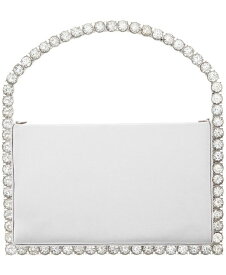 【送料無料】 ニナ レディース ハンドバッグ バッグ Satin with Crystal Frame Bag New Silver