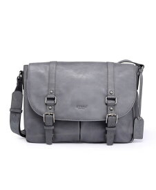 【送料無料】 オールドトレンド レディース ショルダーバッグ バッグ Women's Genuine Leather Moonlight Messenger Bag Gray