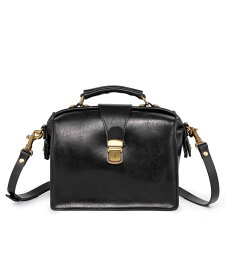 【送料無料】 オールドトレンド レディース ハンドバッグ バッグ Women's Genuine Leather Doctor Transport Satchel Bag Black