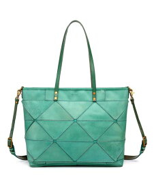 【送料無料】 オールドトレンド レディース トートバッグ バッグ Women's Genuine Leather Prism Tote Bag Aqua
