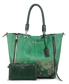 【送料無料】 オールドトレンド レディース トートバッグ バッグ Women's Barracuda Hand Painted Clasp Closure Tote Bag Kale