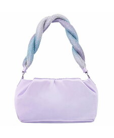 【送料無料】 ニナ レディース ショルダーバッグ バッグ Ombre Twisted Crystal Mesh Strap Shoulder Bag Royal Lilac
