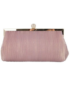 �j�i ���f�B�[�X �o�b�O �N���b�`�o�b�O �v���[�c �g�[�� Nina Women's Pleated Metallic Frame Clutch Rose Gold-tone �S�[���h