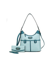 【送料無料】 MKFコレクション レディース ハンドバッグ バッグ Harper Nylon Hobo Shoulder Handbag with Matching Wallet by Mia K- 2 pieces Blue