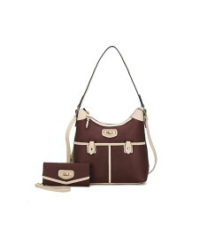 【送料無料】 MKFコレクション レディース ハンドバッグ バッグ Harper Nylon Hobo Shoulder Handbag with Matching Wallet by Mia K- 2 pieces Coffee