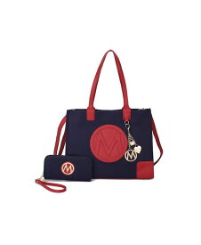 【送料無料】 MKFコレクション レディース トートバッグ バッグ Louise Tote Bag and Wallet Set by Mia k. Navy blue