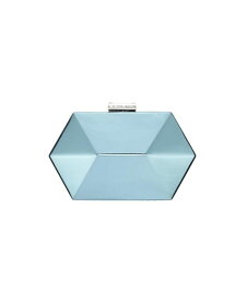 【送料無料】 ニナ レディース ハンドバッグ バッグ Geometric Mirror Metallic Patent Minaudiere Handbag Sea Green