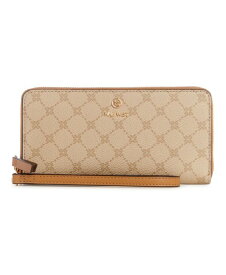 【送料無料】 ナインウェスト レディース クラッチバッグ バッグ Women's Linnette Zip Around Wristlet Wallet New Khaki Logo Camel