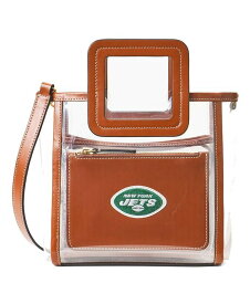 【送料無料】 スタウド レディース ハンドバッグ バッグ Women's New York Jets Clear Mini Shirley Bag Brown