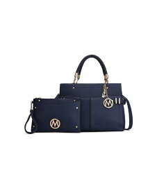 【送料無料】 MKFコレクション レディース ハンドバッグ バッグ Tenna Women's Satchel Bag with Wristlet by Mia K Navy blue