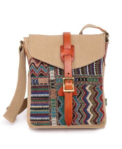 TSD�u�����h ���f�B�[�X �o�b�O �V�����_�[�o�b�O TSD BRAND Four Season Canvas Crossbody Bag Khaki �J�[�L