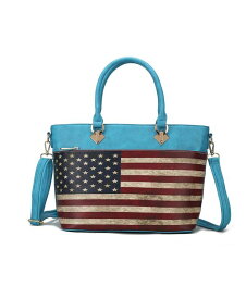 【送料無料】 MKFコレクション レディース トートバッグ バッグ Lilian Women's Patriotic Tote Bag by Mia K Turquoise