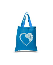 【送料無料】 エルエーポップアート レディース トートバッグ バッグ Dog Heart - Small Word Art Tote Bag Sapphire