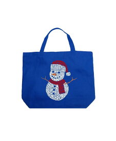 【送料無料】 エルエーポップアート レディース トートバッグ バッグ Christmas Snowman - Large Word Art Tote Bag Royal