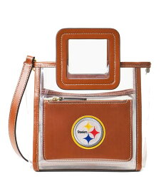 【送料無料】 スタウド レディース ハンドバッグ バッグ Women's Pittsburgh Steelers Clear Mini Shirley Bag Brown