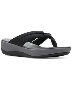 yz N[NX fB[X T_ V[Y Women's Cloudsteppers Arla Kaylie Slip-On Thong Sandals Black Textile Sparkles