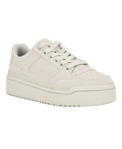 �J���o���N���C�� ���f�B�[�X �V���[�Y �X�j�[�J�[ �v���b�g�t�H�[�� ���[�X Calvin Klein Women's Alondra Casual Platform Lace-Up Sneakers Light Gray �O���[