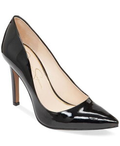 �W�F�V�J�V���v�\�� ���f�B�[�X �V���[�Y �p���v�X Jessica Simpson Women's Cassani Pointed-Toe Pumps Black Patent �u���b�N