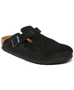 �r���P���V���g�b�N ���f�B�[�X �V���[�Y �T���_�� �X�G�[�h ���U�[ Birkenstock Women's Boston Soft Footbed Suede Leather Clogs from Finish Line Black �u���b�N