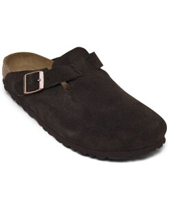 �r���P���V���g�b�N ���f�B�[�X �V���[�Y �T���_�� �X�G�[�h ���U�[ Birkenstock Women's Boston Soft Footbed Suede Leather Clogs from Finish Line Mocha ���J