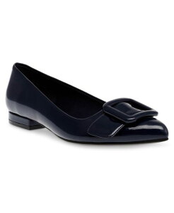�A���N���C�� ���f�B�[�X �V���[�Y �p���v�X Anne Klein Women's Kalea Pointed Toe Flats Navy Patent �l�C�r�[