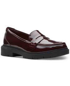 【送料無料】 クラークス レディース スリッポン・ローファー シューズ Women's Westlynn Ayla Round-Toe Penny Loafers Burgundy Patent