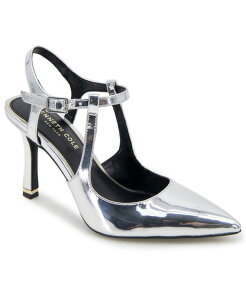 �P�l�X�R�[�� ���f�B�[�X �V���[�Y �p���v�X �A���N�� Kenneth Cole New York Women's Romi Ankle Sling back Pumps Silver �V���o�[