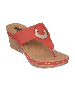 �W�[�V�[�V���[�Y ���f�B�[�X �V���[�Y �T���_�� GC Shoes Genelle Wedge Sandal Coral �R�[����