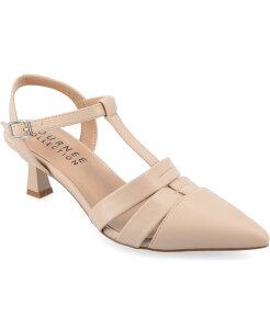 yz Wl RNV fB[X pvX V[Y Women's Jazlynn T Strap Heels Taupe Faux Leather- Polyurethane