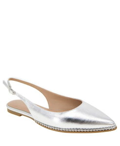 BCB �W�F�l���[�V���� ���f�B�[�X �V���[�Y �p���v�X BCBGeneration Women's Valerie Studded Slingback Pointed-Toe Flats Silver �V���o�[