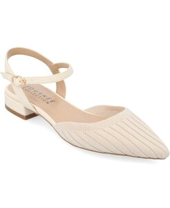 �W�����l �R���N�V���� ���f�B�[�X �V���[�Y �p���v�X Journee Collection Women's Ansley Wide Width Mary Jane Pointed Toe Flats Beige �x�[�W��