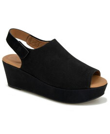 【送料無料】 ジェントルソウルズ レディース サンダル シューズ Women's Nyssina Wedge Heel Sandal Black Nubuck