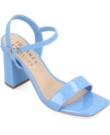 【送料無料】 ジュルネ コレクション レディース サンダル シューズ Women's Tivona Tru Comfort Foam Wide Width Mid Heel Ankle Strap Sandals Blue