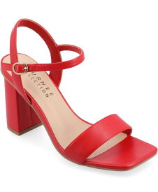 【送料無料】 ジュルネ コレクション レディース サンダル シューズ Women's Tivona Tru Comfort Foam Wide Width Mid Heel Ankle Strap Sandals Red