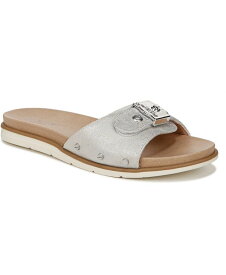 【送料無料】 ドクター・ショール レディース サンダル シューズ Women's Nice Iconic Slides Metallic Silver Faux Leather