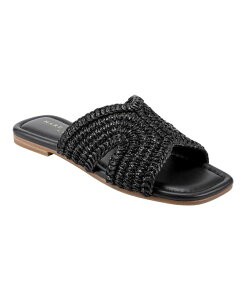 �}�[�N�E�t�B�b�V���[ ���f�B�[�X �V���[�Y �T���_�� Marc Fisher LTD Women's Narda Square Toe Flat Sandals Black �u���b�N