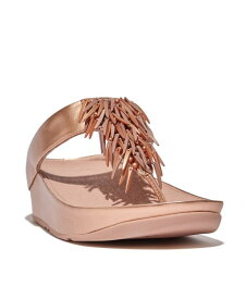 【送料無料】 フィットフロップ レディース サンダル シューズ Women's Rumba Beaded Metallic Toe-Post Sandals Rose Gold