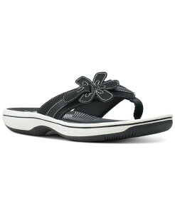 N[NX fB[X V[Y T_ Clarks Women's Cloudsteppers Brinkley Flora Sandals Black Textile Sparkles ubN