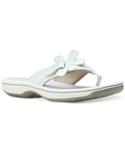 N[NX fB[X V[Y T_ Clarks Women's Cloudsteppers Brinkley Flora Sandals White zCg