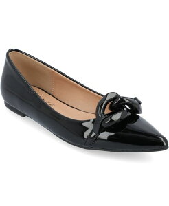 �W�����l �R���N�V���� ���f�B�[�X �V���[�Y �p���v�X Journee Collection Women's Clareene Chain Pointed Toe Flats Black �u���b�N